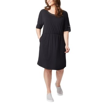 Dámské Šaty Columbia PFG Slack Water Knit Plus Size Černé KJUXFV762